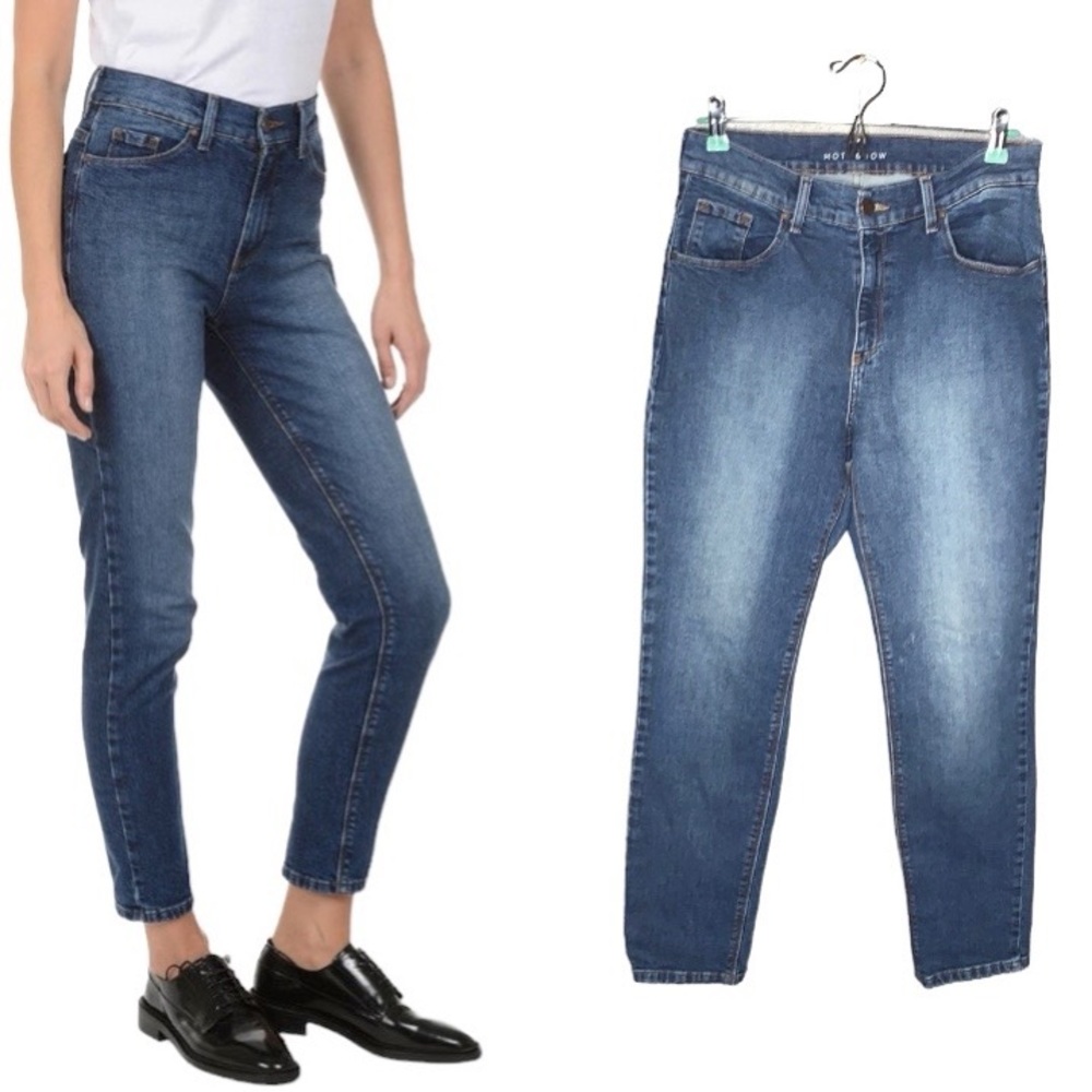 MOTT & BOW Mom Jeans in Ridg Medium Wash High Rise Size W30 L28